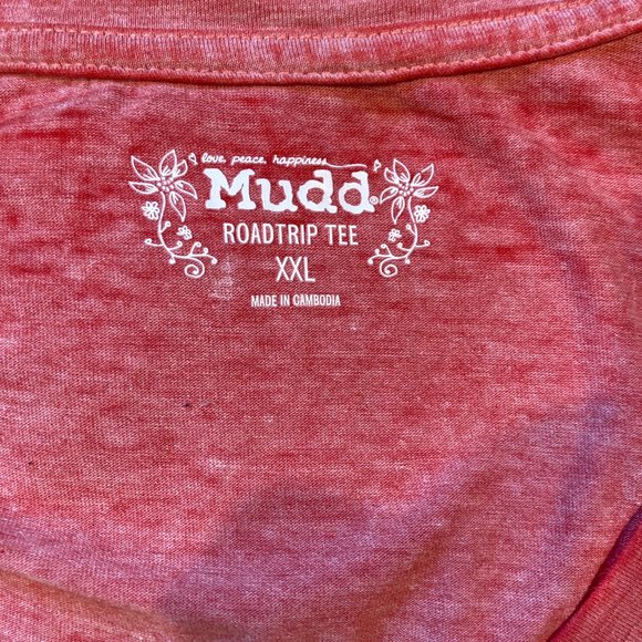 Mudd Burnout Roadtrip T-shirt in Pink! - Picture 3 of 4